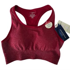 Aeropostale Sport Sparkle Sports Bra Red Size Medium